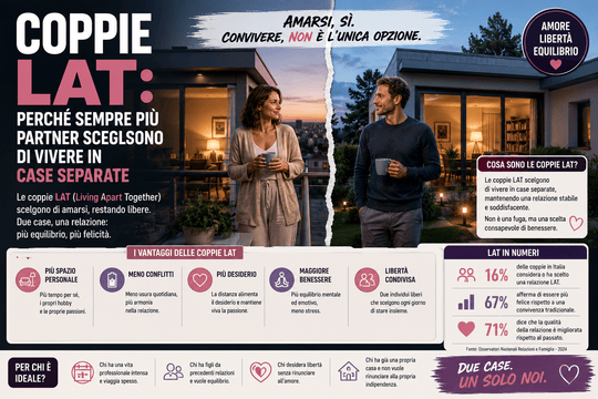Coppie LAT: perché sempre più partner scelgono di vivere in case separate