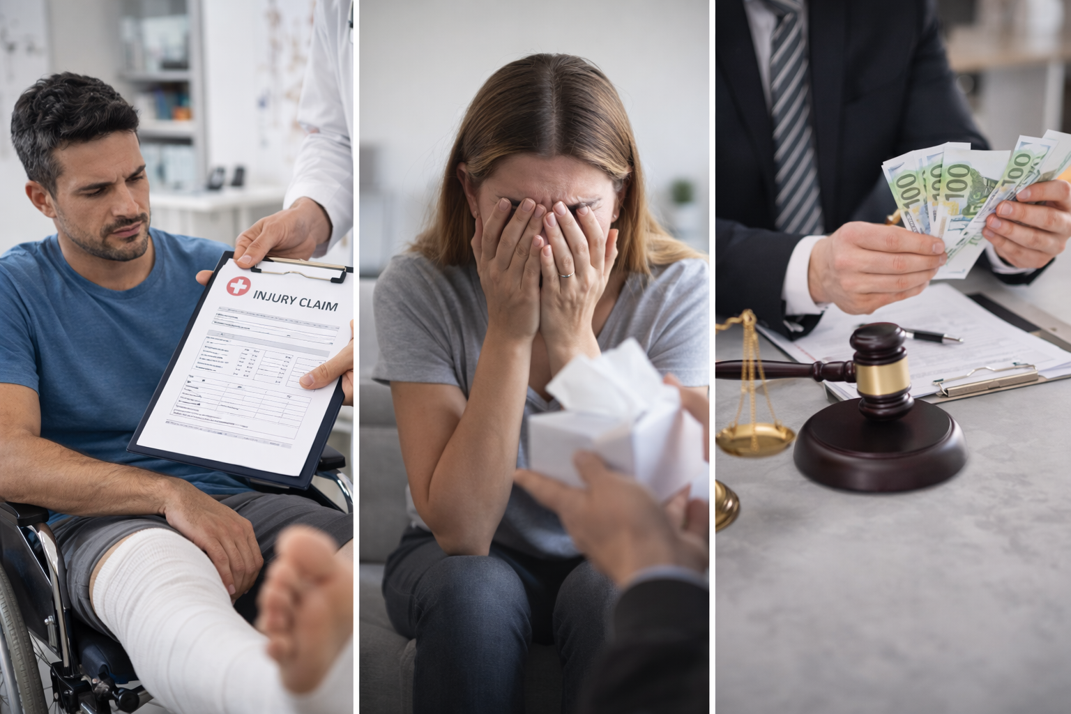 Capire quali voci ti spettano: risarcimento per danno biologico, morale e patrimoniale.